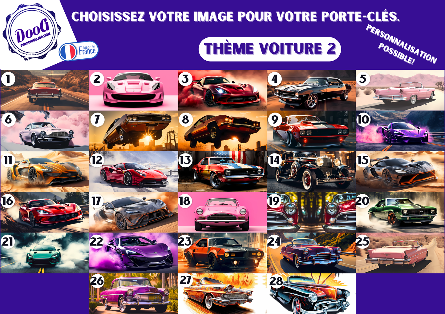 Porte-clés Voiture