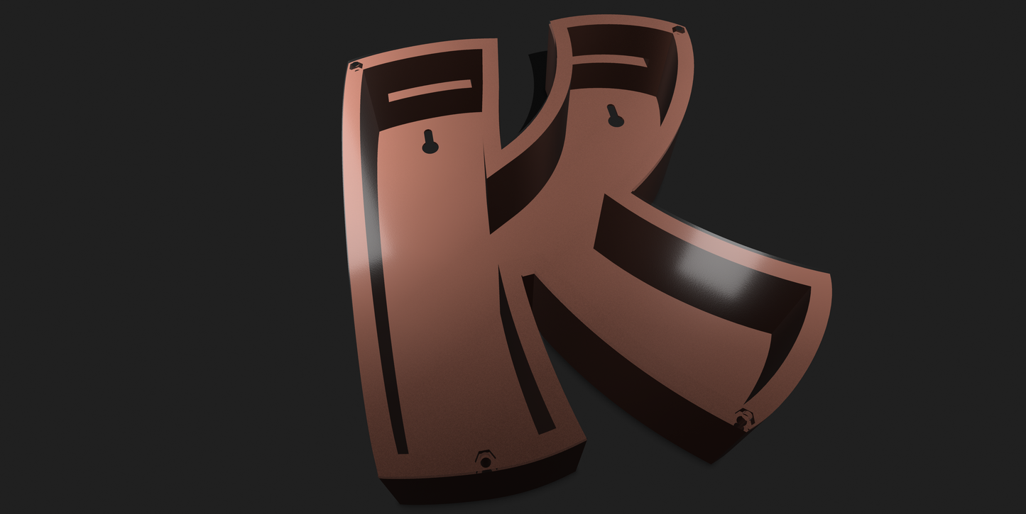 Tirelire lettre K ( Grande ≈ 20cm H )