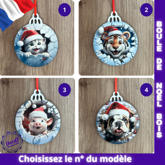 Boule de Noël animaux