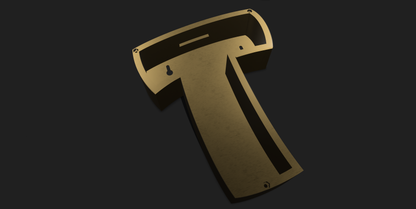 Tirelire lettre T ( Petite ≈ 15cm H )