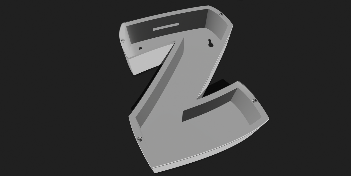 Tirelire lettre Z ( Grande ≈ 20cm H )