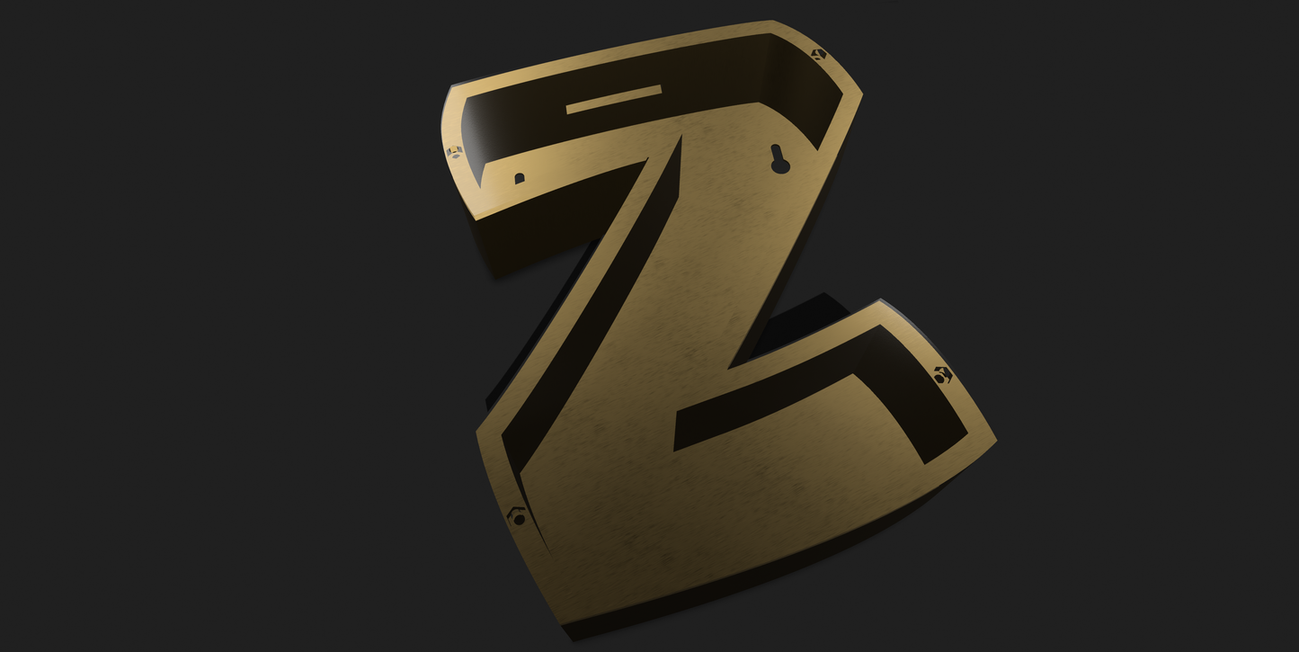 Tirelire lettre Z ( Grande ≈ 20cm H )